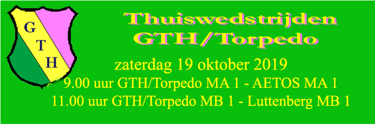 GTH wedstrijden 19 oktober